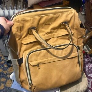 Brown laptop backpack